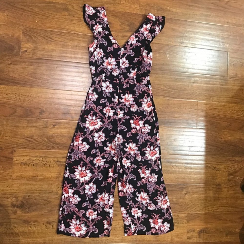 Club Monaco black floral Jumpsuit - Picture 4 of 8